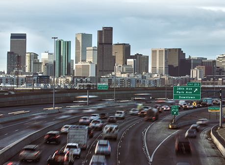 Photograph of traffic on a highway